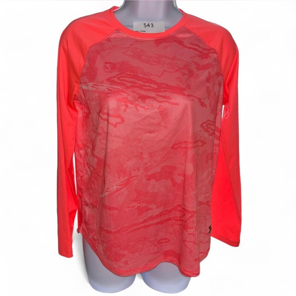 Under Armour Girls Youth XL Pink Camo Long Sleeve Athletic Performance Shirt